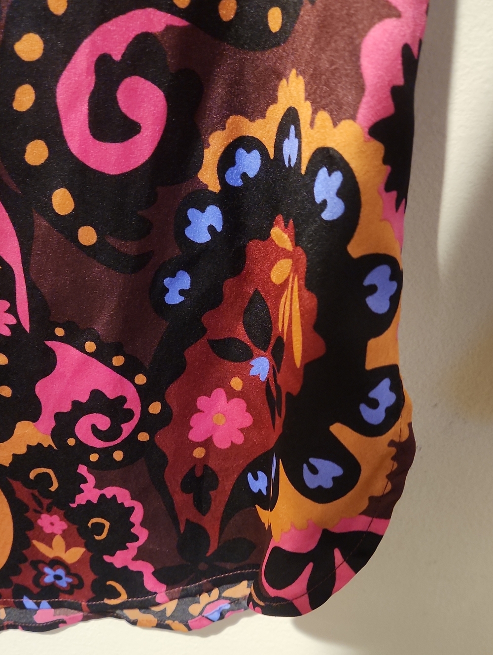 ❤️ ANN TAYLOR SATIN PAISLEY BUTTON DOWN TOP / BLOUSE, MEDIUM - Picture 11 of 11